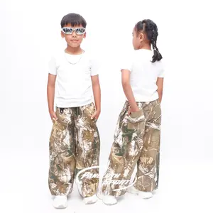 Pancloth Sport Pants Camo Big Loose  Anak Unisex - Celana Baggy Pants Camo Kids - Pants Real Tree Anak - Camoflauge  - Baggy Pants Ranting