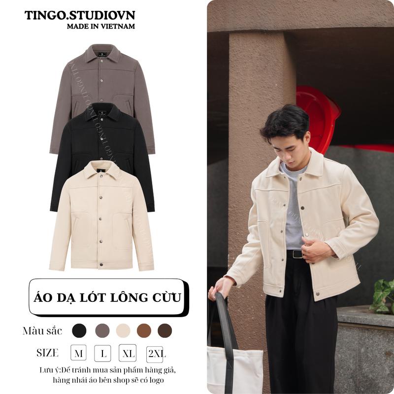  Áo Khoác Dạ Lông Cừu TINGO 2025 Dáng Suông Hiện Đại Chất Liệu Dày Dặn Mềm Mại Lót Giữ Ấm Tốt Túi Lớn Tiện Lợi Khuy Bấm Chắc Chắn Cổ Bẻ Sang Trọng AD30 