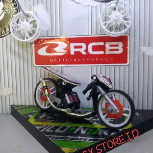 mainan anak-anak miniatur motor drag matic full ceper abiss px00