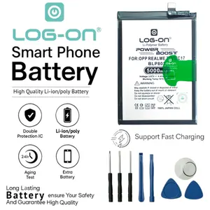 Baterai Log on BLP803 Untuk Realme 7i / Realme C17 BLP-803 Power Boost 5000mAh Original 1 Tahun Garansi Battery Batre