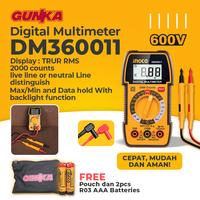 Gambar (FREE POUCH) Digital Multimeter (600V) INGCO DM360011 Alat Pengukur Tegangan AC DC Amper Multi Multimeter Otomatis Baterai dari INGCO Tools by GUNKA Kab. Karawang 1 Tokopedia