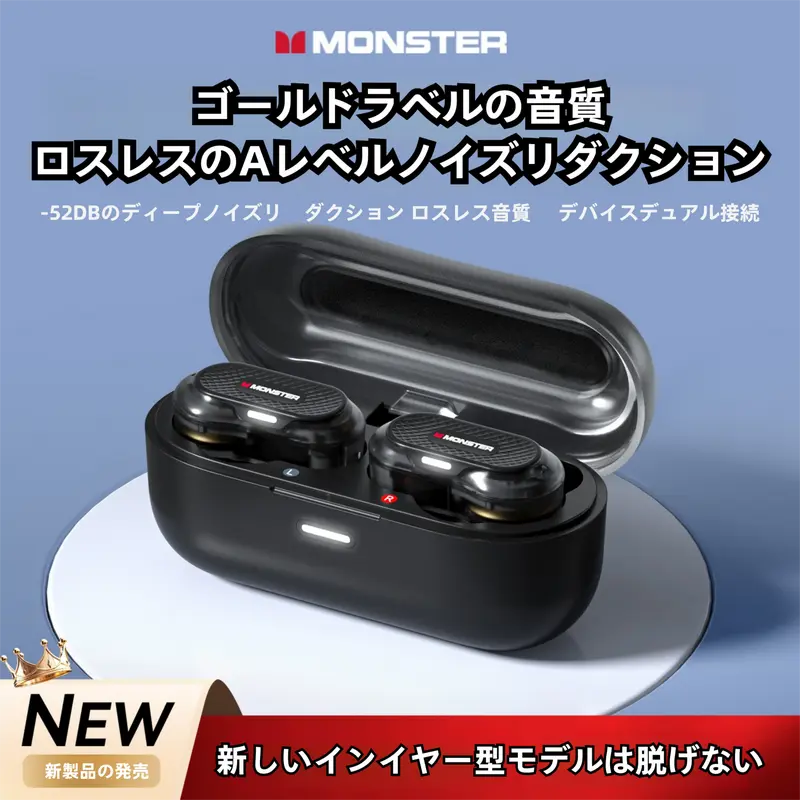 新作発売]Monster モンスターAH100 アウトドアゲーミング ヘッドホン