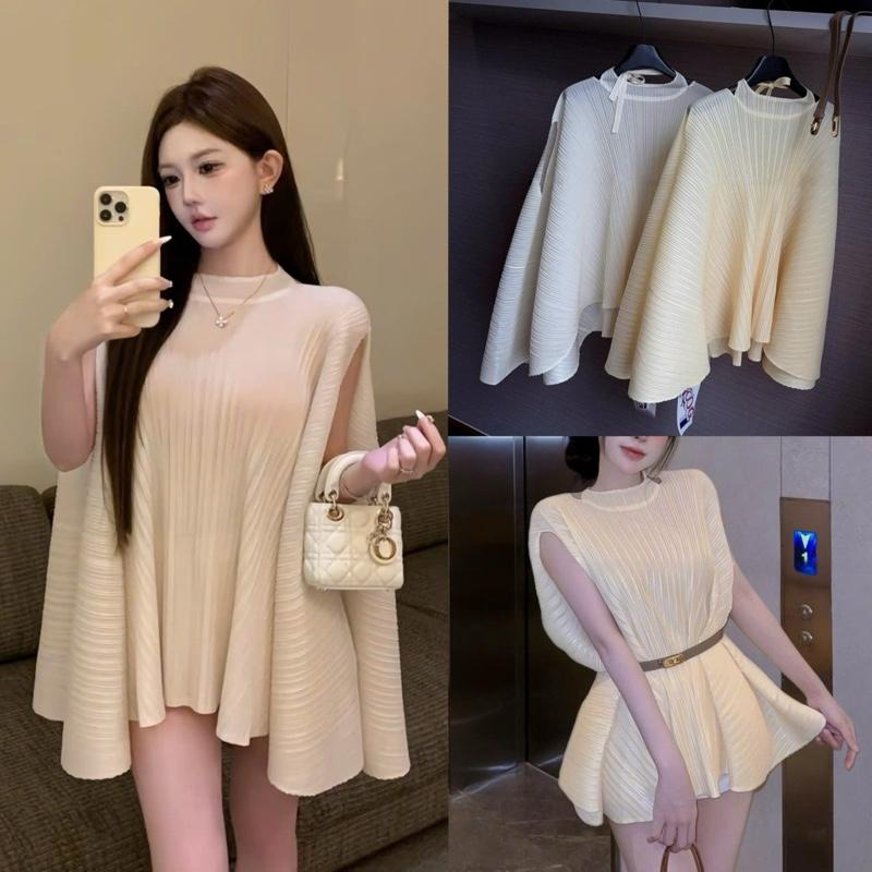 [ Hàng QCCC L1/ Order 7- 10 Ngày ] Áo Voan Lụa Lò Xo Form Cánh Rơi Cổ Yếm Kèm Belt Thướt Tha Thoải Mái Dành Cho Nữ By DiepGZ246252