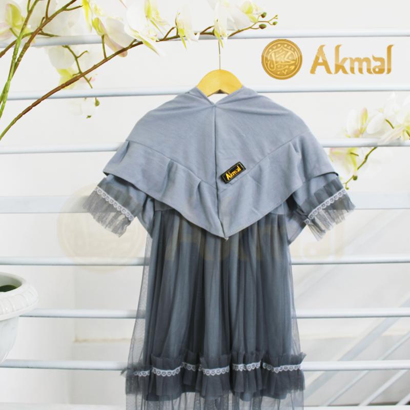 Akmal Baju Gamis Bayi Variasi Rempel Tutu Tile Premium Set Kerudung Kode 9 5