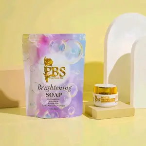 PBS Bundling sabun 1pcs+Krim white Glow Cream 1pcs Mencerahkan melembabkan  Wajah
