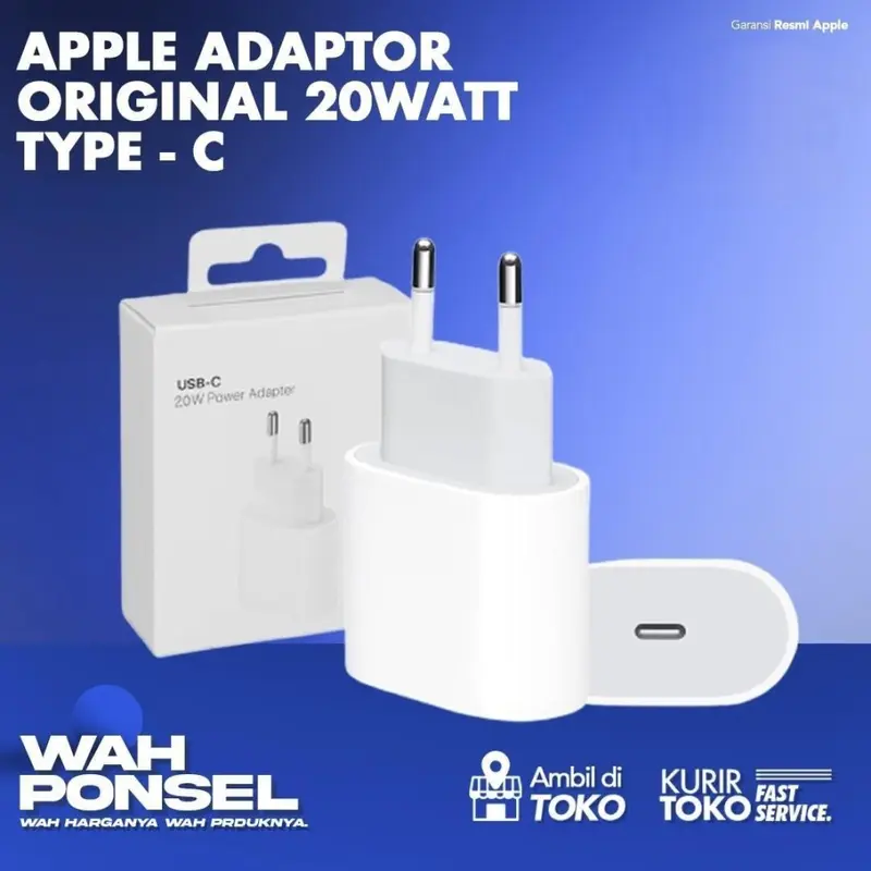 Apple Adaptor Charger 20W Fast Charging USB-C 20W l Adaptor