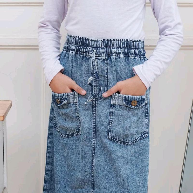 ROK CARGO JEANS ANAK UMUR 7-12 TAHUN ROK PEREMPUAN 3
