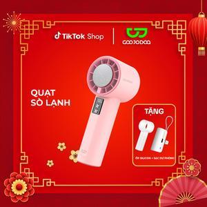 【GOOJODOQ*BO TRẦN 】Quạt sò lạnh-Sạc mini- ốp bảo vệ ngẫu nhiên GOOJODOQ 100 tốc độ gió có thể điều chỉnh màn hình kỹ thuật số cầm tay Làm lạnh và nén đá Phụ Kiện 1