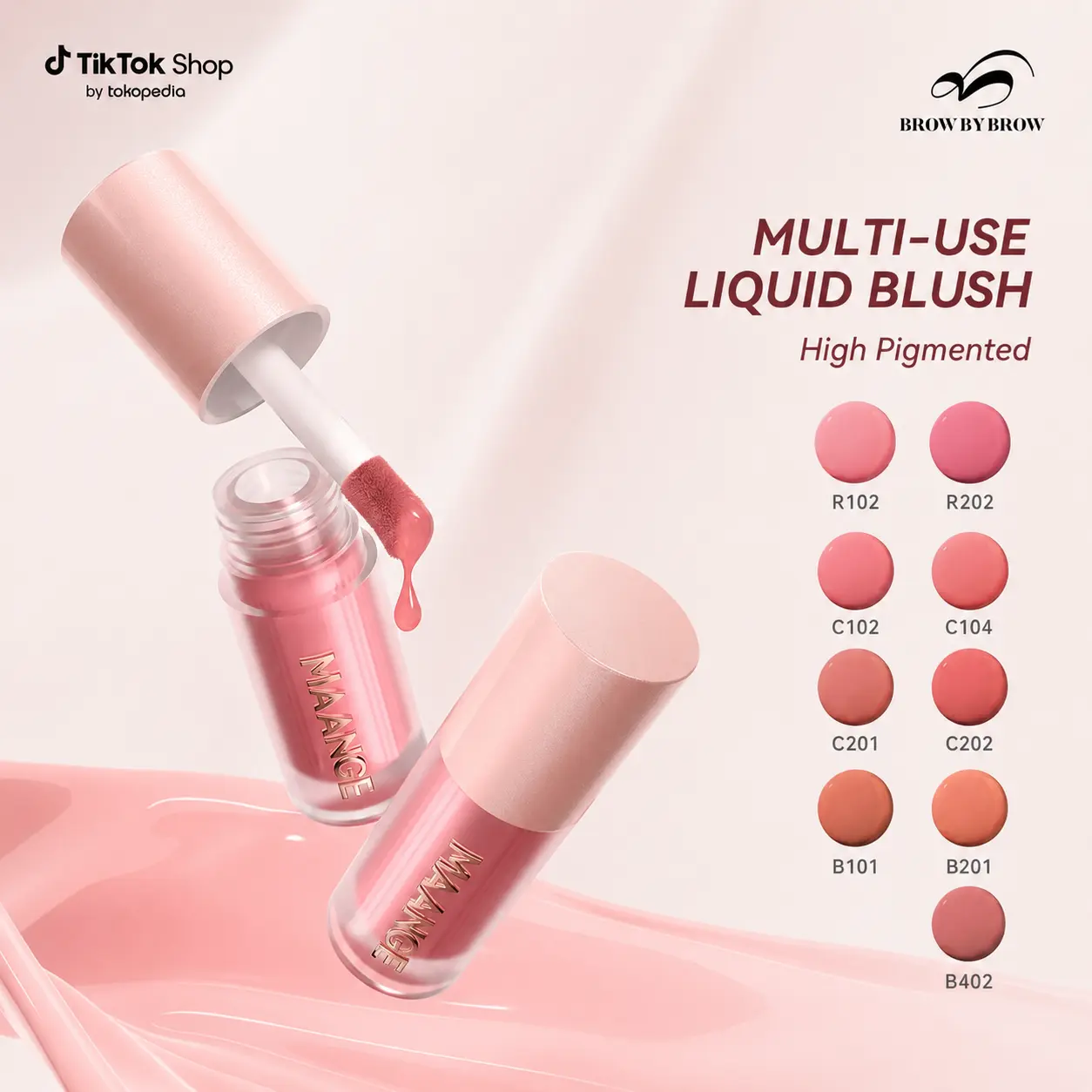 MAANGE Liquid Blush & Lip Tint – Tekstur Ringan, Tahan Lama, Multifungsi untuk Pipi & Bibir