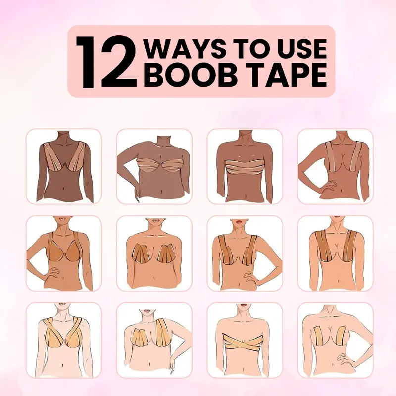 Body Boob Tape 5cm x 5cm Penutup Payudara Push Lift Up Pengangkat Cover Bra Tape Roll Selotip Pad Bh YY007 7