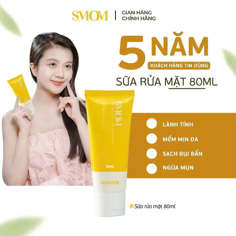 Sữa Rửa Mặt Nghệ SMOM 80ML Cho Da Dầu Mụn - Skincare 1