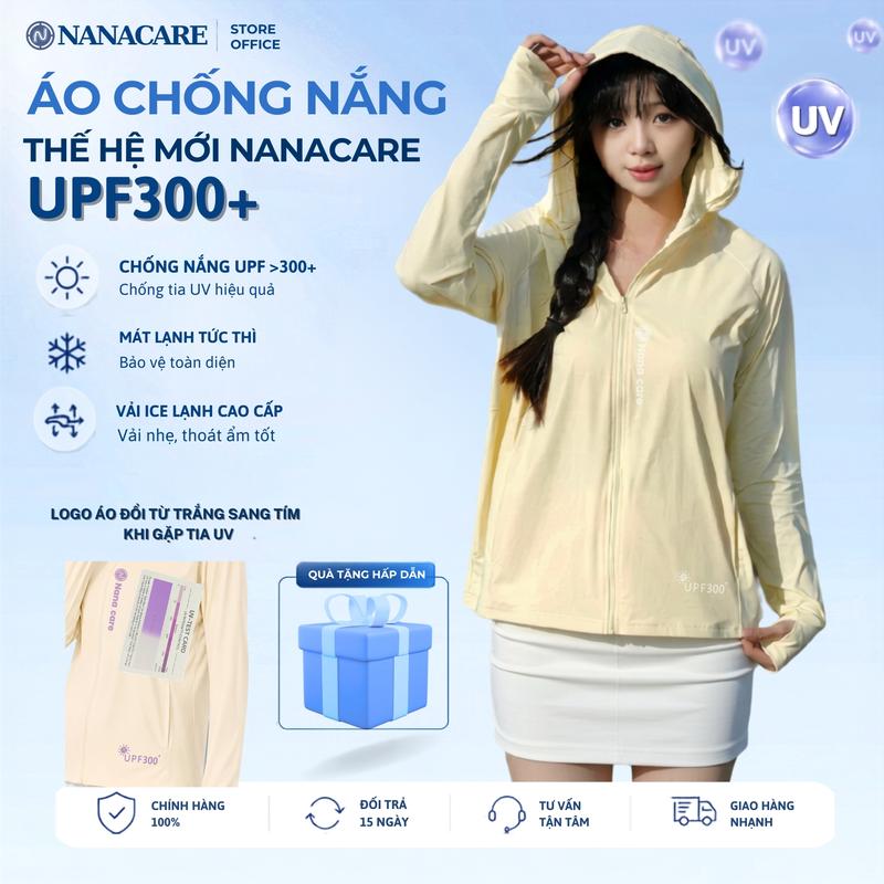 ( Ngọc Trinh x Nanacare) Áo Chống Nắng Thế Hệ Mới Chất Su ICE mát lạnh Chất liệu Mềm Mịn dành Nam Nữ 6D Hàn, UPF > 300, Áo Chống Nắng Chống UV Bảng Màu Pastel NANACARE (NA06)