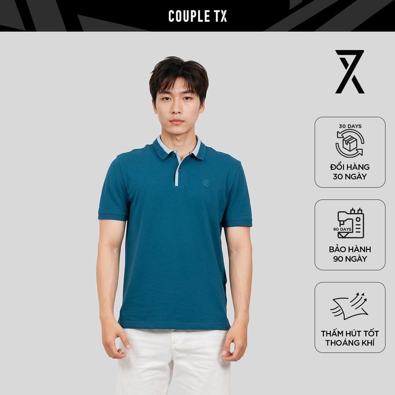  Áo Polo Nam Bo Lá Dệt Gân Lớn Couple TX Regular MPO 1068 