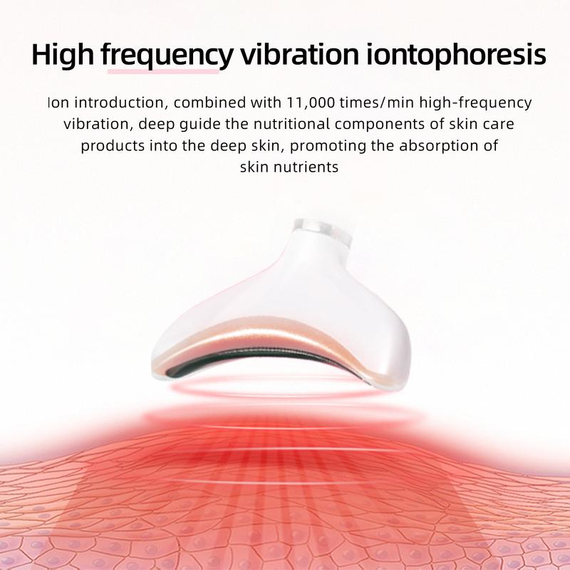 Neck Face Firming Smoothes Wrinkles Tool, Double Chin Reducer Vibration Massager With 3 Color Modes For Wrinkles Appearance And Skin Tightening 1