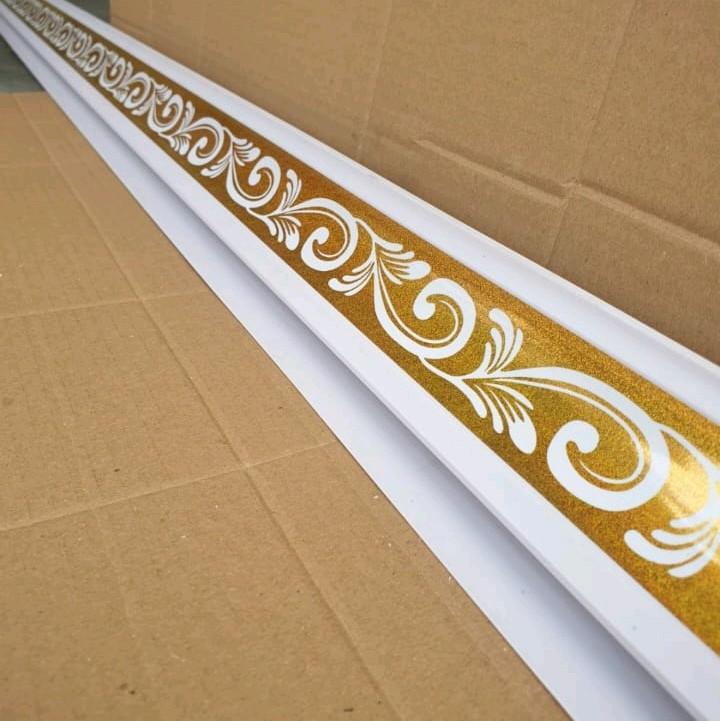 Lis Profil plafon PVC kembang gold ready stok 0