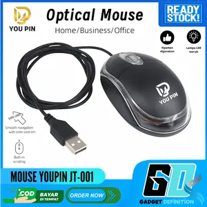 Mouse Lampu USB Standar Mouse Optik Lampu Kabel Optical Mouse