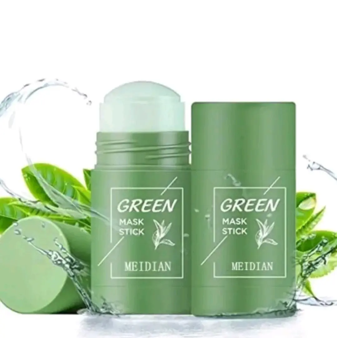 Meidian Stick Magic Masker Wajah GreenTea - Pembersih Pori-pori Kulit, Mengontrol Kotoran Kulit - Hijau