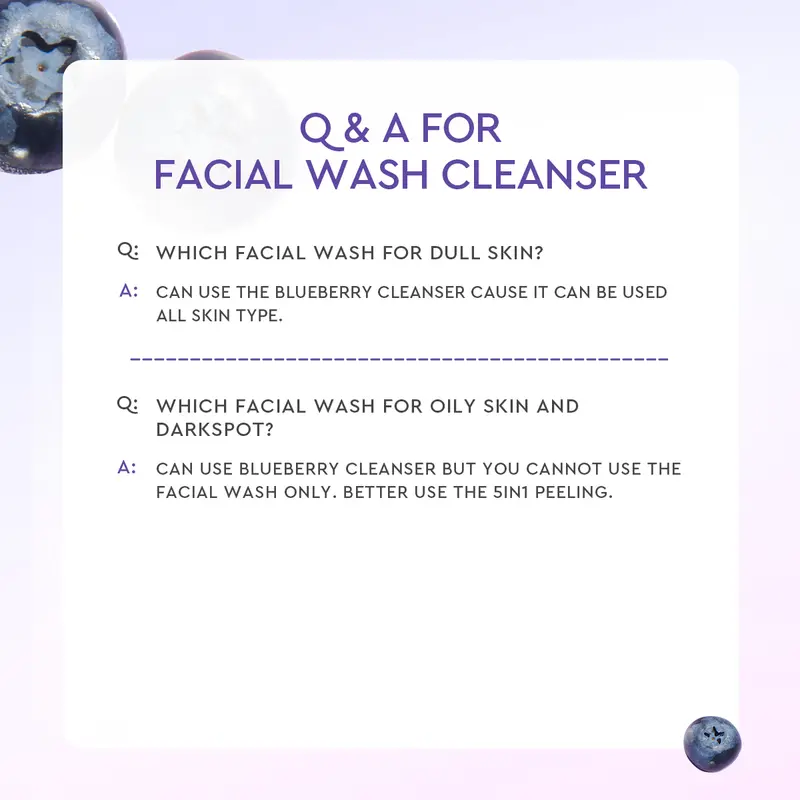 Glad2Glow Blueberry Cleanser Ceramide Low pH Gel 70ml | Face Wash Facial Cleanser Sabun Cuci Muka Pembersih Pencuci Muka Kotoran Membersihkan Berjerawat Kering Wajah Mencerahkan barrer centella 5X Ceramides 4