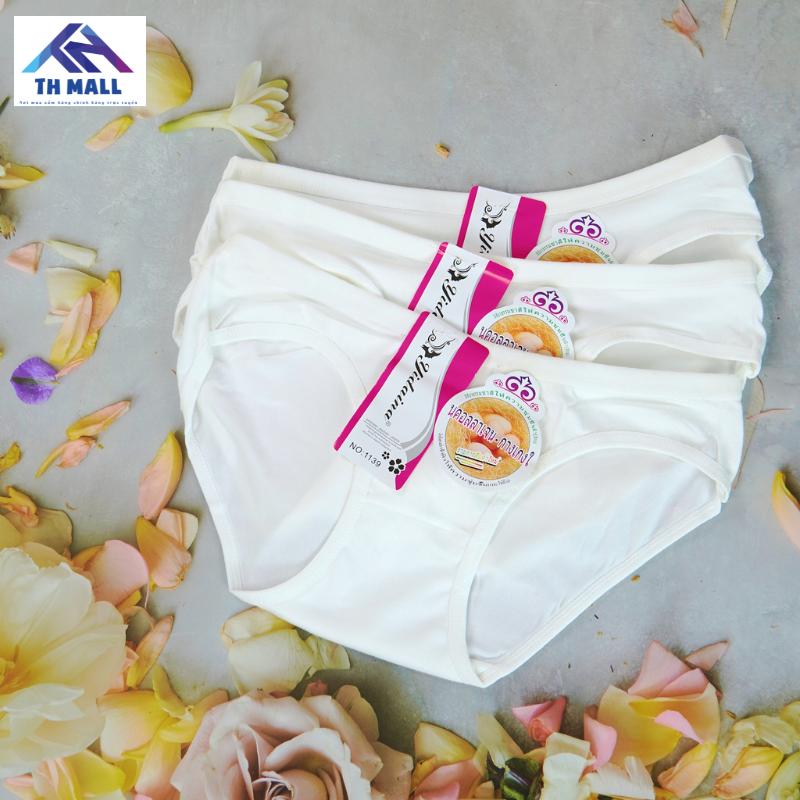 Combo 10 Quần Lót Nữ toàn trắng trơn Cotton Size 35 - 48 Kg, Chất Liệu Thoáng Mát Mặc Siêu Êm (1139)