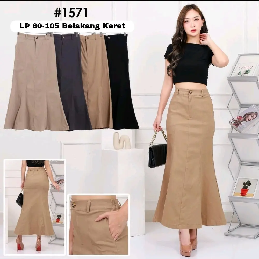 Rok Duyung Wanita Jeslin Soft Jeans street Tebal Lembut Halus Gak Kaku Di Pakai