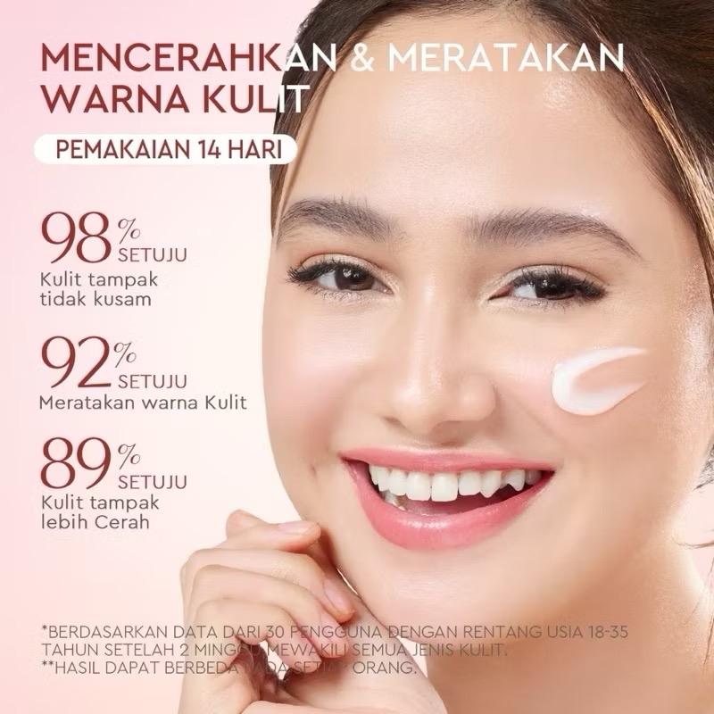GLAD2GLOW Brightening Moisturizer Pomegranate Niacinamide Extract Hitam Mencerahkan Wajah Pencerah Pelembab Glowing whitening bright Mencerahkan Melembabkan Kulit skin skincare G2G 2