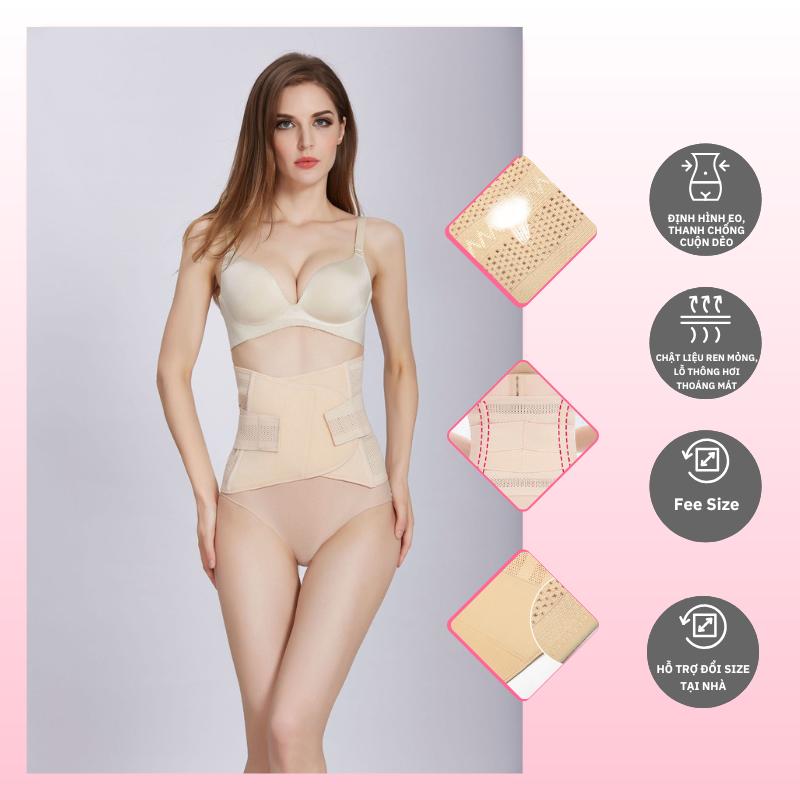  Đai gen nịt bụng định hình dạng dán 2in1 nịch bụng sau sinh  gen định hình nữ loại dán 2 cánh có lỗi thông hơi SEN CORSET 