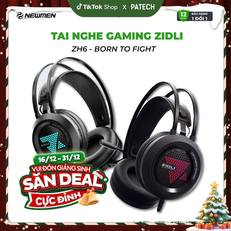  Zidli ZH6 3.5mm -  Tai nghe  chơi Game sinh tồn  Pubg LOL Jack 3.5mm Audio Mic dùng cho PC điện thoại Laptop Phụ kiện  - Hàng chĩnh hãng bảo hành 12 tháng 