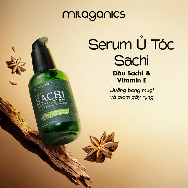 Serum Dưỡng Tóc Hỗ Trợ Phục Hồi Tóc Sachi Vitam E MILAGANICS OMEGA 3-6-9 Chăm Sóc Đuôi Tóc Khô Xơ Tinh Dầu Phục Hồi Tóc Giữ Nếp Dưỡng Tóc Mềm Mượt Chăm Sóc Tóc Hư Tổn Khô Xơ Tinh Chất Dưỡng Tóc Sấy Uốn Nhuộm Dầu Dưỡng Sấy Tóc Nữ Women Argan