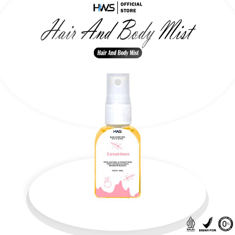 Perfume Terlaris Dapat 5 Botol Parfum Hair & Body Fragrance Mist Hws Parfum 30mL with Vitamin E and Aloe Vera Wangi 2
