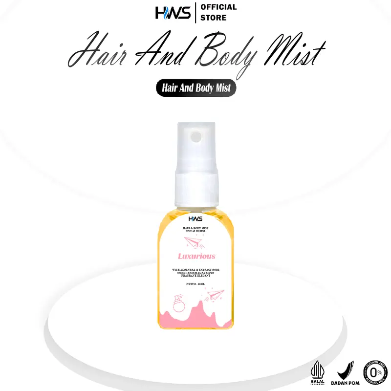 Perfume Terlaris Dapat 5 Botol Parfum Hair & Body Fragrance Mist Hws Parfum 30mL with Vitamin E and Aloe Vera Wangi 2