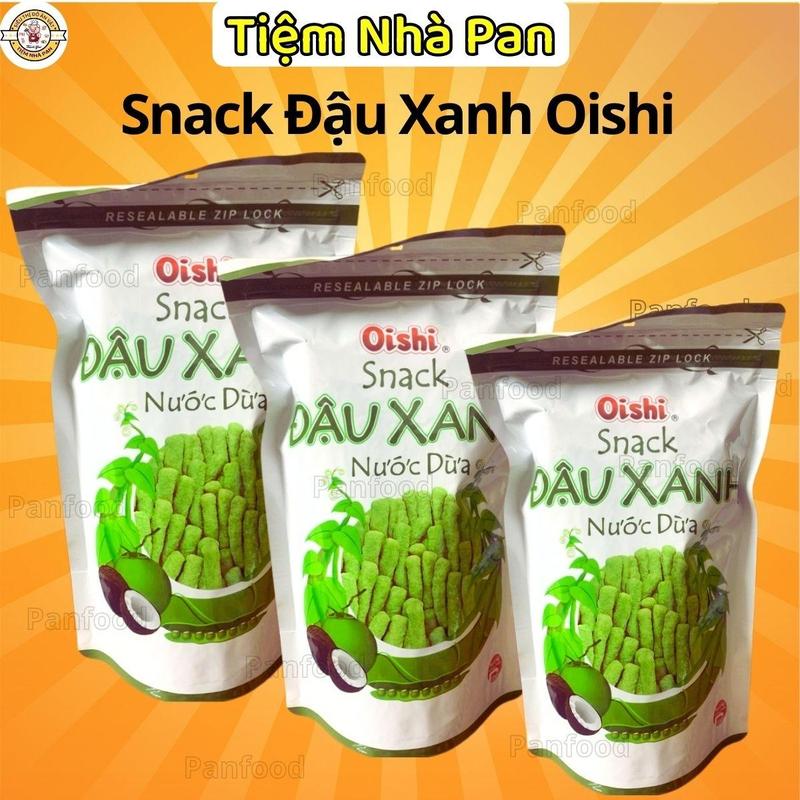 Combo 5 Gói bimbim Oishi Snack Đậu Xanh Nước Cốt Dừa Túi Zip 65g đồ ăn vặt ăn tuổi thơ snack bimbim food