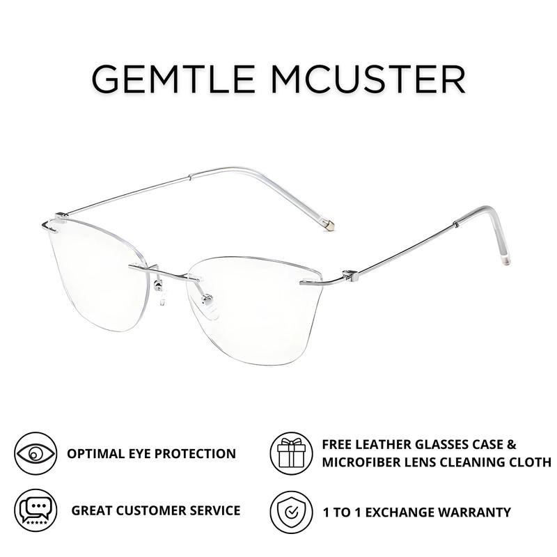 Kính Cận Thị Mắt Mèo Không Gọng, Thiết Kế Dễ Thương Và Gợi Cảm, Phong Cách Cổ Điển Dễ Chịu, Sợi Vàng Siêu Nhẹ, YD15 8132