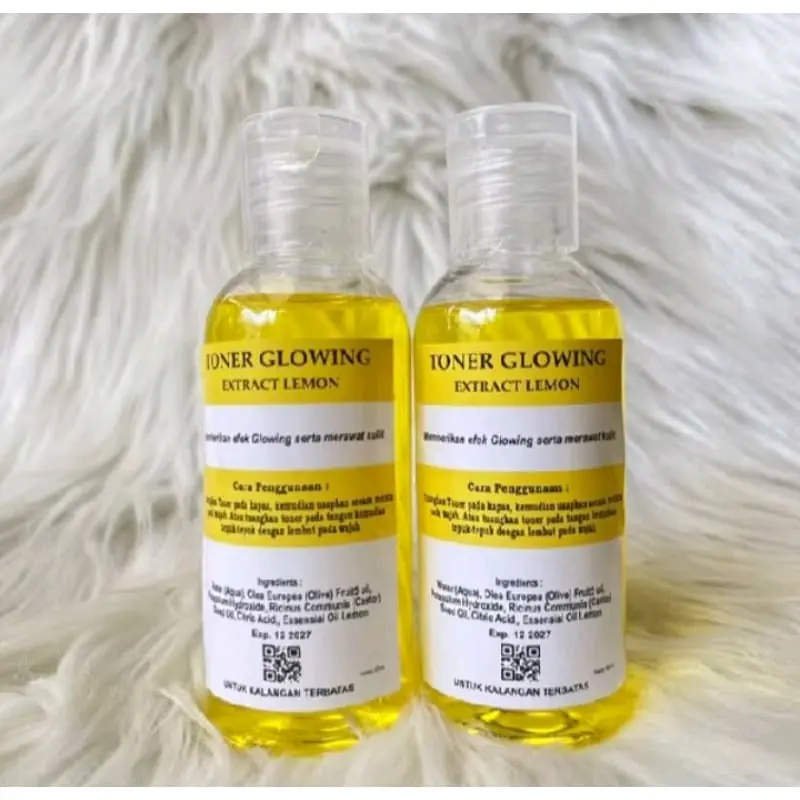 LAGI PROMO 2 pcs  Toner Glowing 60ml Pencuci Wajah Essence Aging Mencerahkan - Kering, Berminyak 60ml