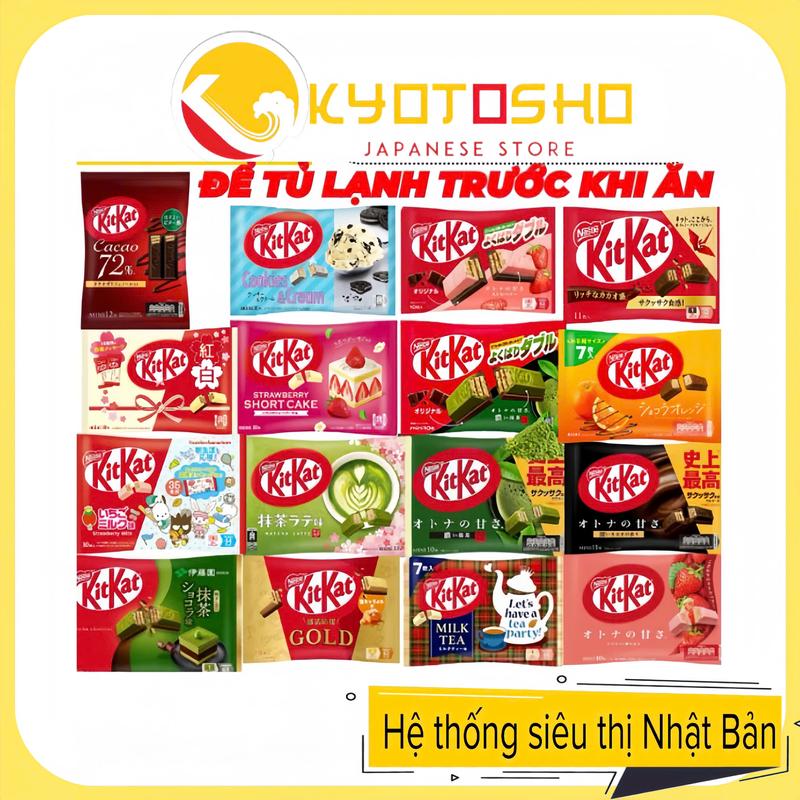 Bánh KitKat Nội Địa Nhật Bản Các Vị Snack Food Ăn Vặt Socola Chocolate Hương Vị Độc Đáo Không Quá Ngọt
