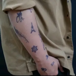 tato temporer premium semi permanen tattoo fruit ink tattoo jangkar temporary 3