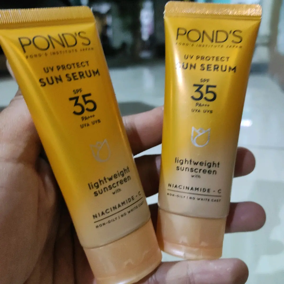 Ponds Sun Serum Uv Protect SPF35 Pa+++ UVA UVB 30g Wajah cream ( kemasan baru)