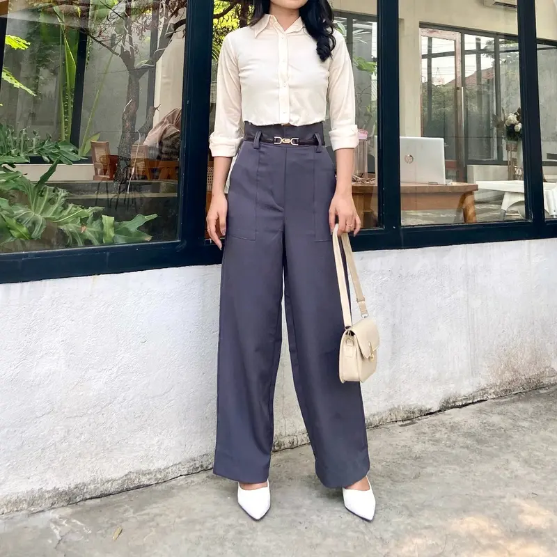 Diora Pants Haigwaist/ Kulot Haigwaist wanita premium 5