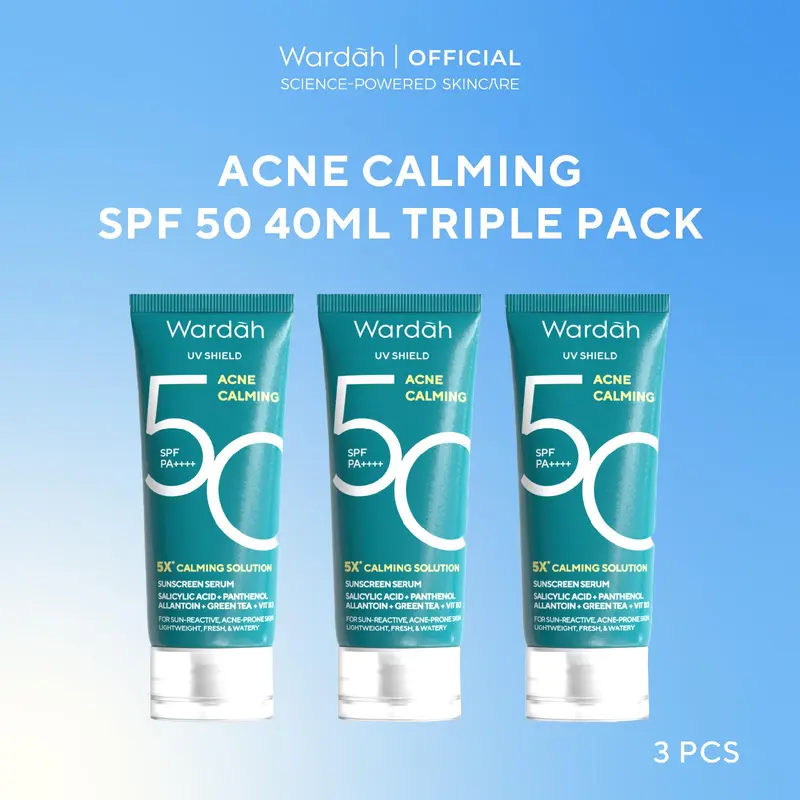 [BUY 3 GET 4] [TRIPLE PACK] Wardah UV Shield Sunscreen SPF 35 SPF 50 - Airy Smooth, Essential Gel, Acne Calming, Aqua Fresh, Tone Up, Physical 5