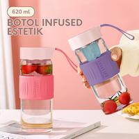 Gambar YH-8037 -InfuseEase 620ml – Botol Minum Estetik + Infuser Buah Anti Tumpah Tas Bottles Minuman Water - Pink dari Hydrate Bottle Kota Administrasi Jakarta Utara 3 Tokopedia