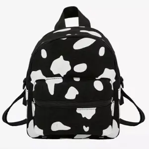 Tas Ransel Mini Motif Sapi Tas Ransel Modis Tas Slempang Remaja Hitam Backpack