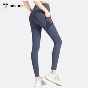 TIMETOSPORT Celana Legging Sport Outdoor Panjang Wanita Ada Poket Untuk Olahraga 1010