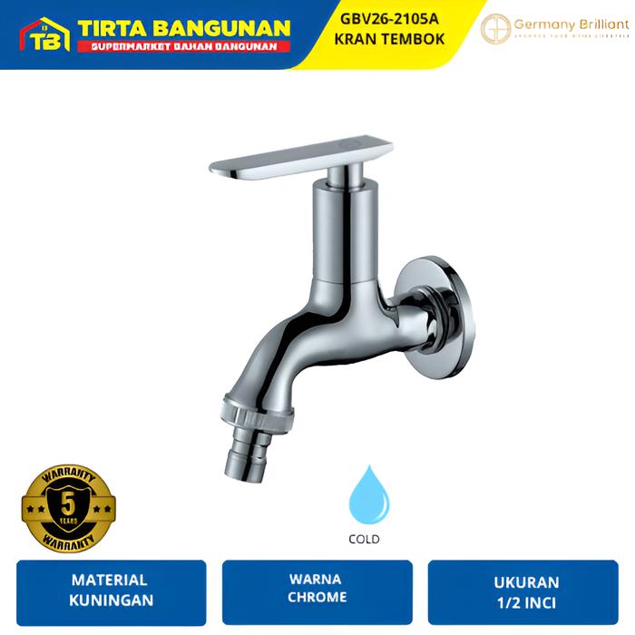 Gambar GERMANY BRILLIANT GBV26 2105A KERAN TAMAN KRAN AIR KAMAR MANDI dari Tirta Bangunan Kota Depok Tokopedia