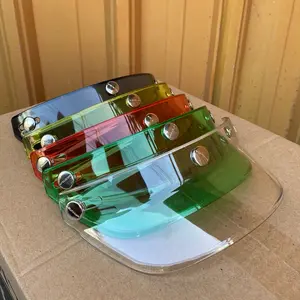 PET Helm Bogo Model Pendek Transparan Slim Japan Vintage Retro Terbaru Motorcycle