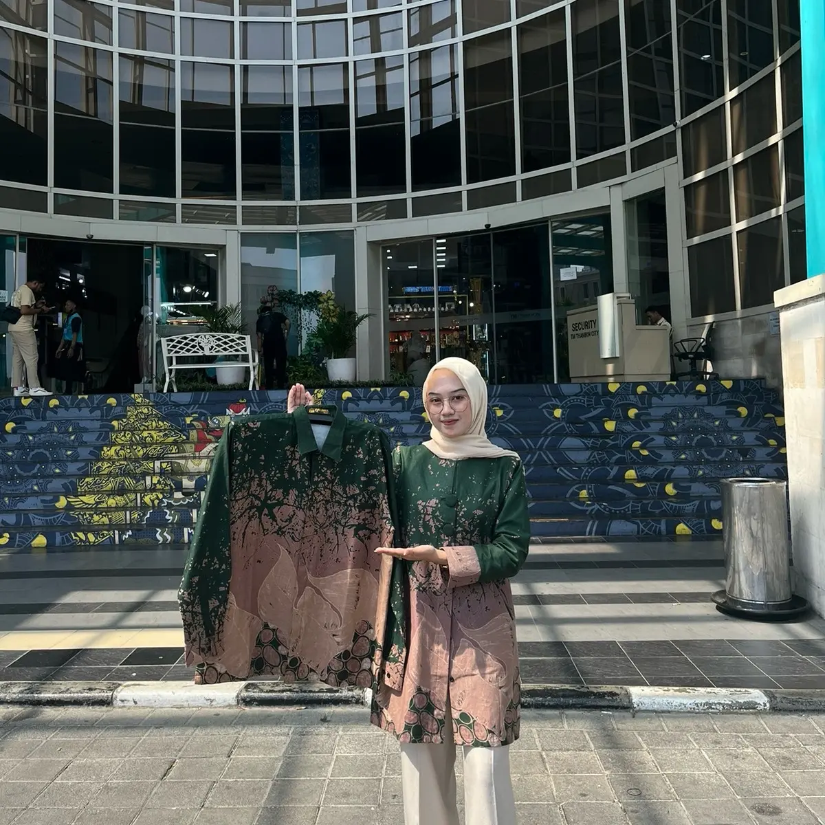 Batik couple bahan katun ful lapisan trikot Pekalongan Tangan Wanita Baju Pasangan Atasan Motif Pendek Tunik Keluarga