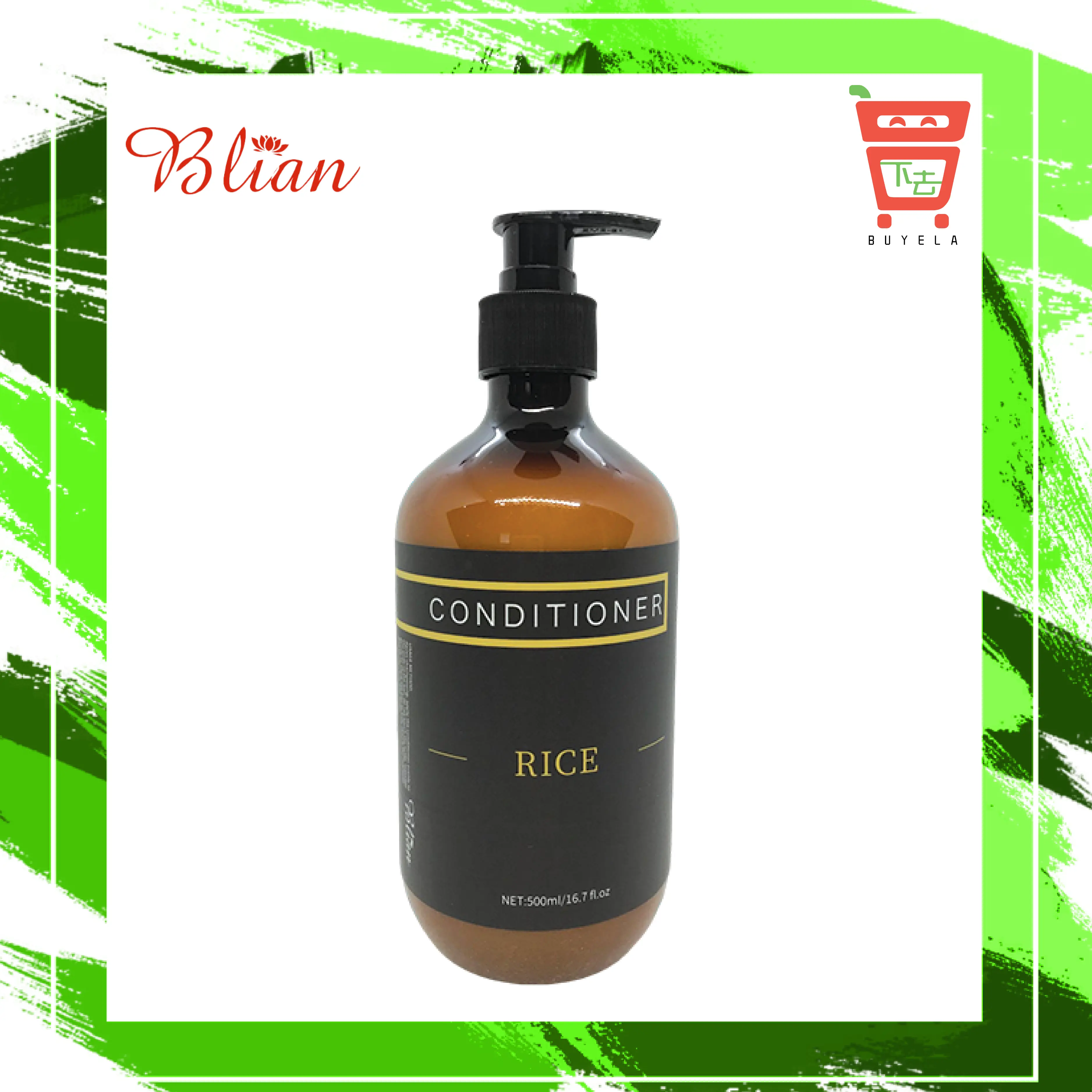 [Buy1 Free1] Blian Hair Conditioner  (Rice, Bamboo Charcoal) 500ml/bottle Haircare Moisture