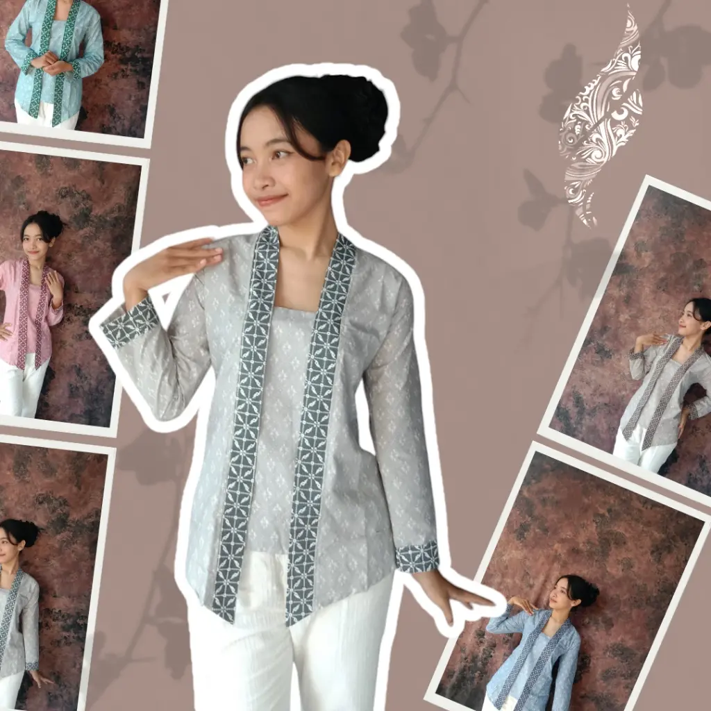 Xaviera Kebaya Baju Batik Wanita Jawa Lurik Istimewa Modern 2024 Dress Panjang Atasan  Formal Casual Terlaris