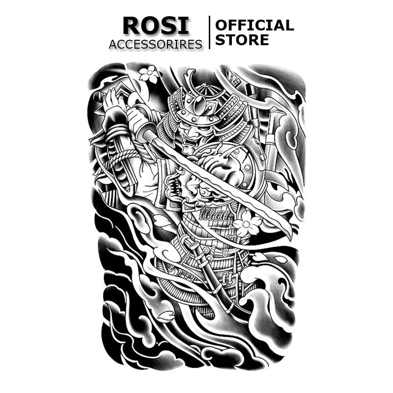 Hình xăm giả kiếm sĩ samurai HY-019 hình xăm tay nhật cổ 15 ngày chống nước thời trang