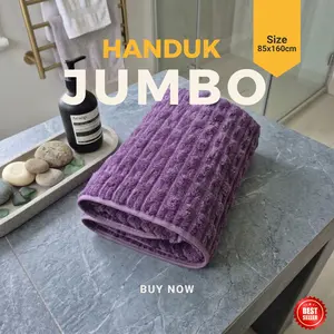 PROMO - HANDUK JUMBO UK 85 x 160 CM Bahan Microfiber POLOS  lembut daya serap tinggi