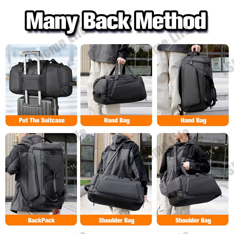 Product Introduction of Large Capacity Foldable Duffle Bag Travel Backpack Bag Waterproof Hand Carry Fitness Bag Cabin Size For Men 3