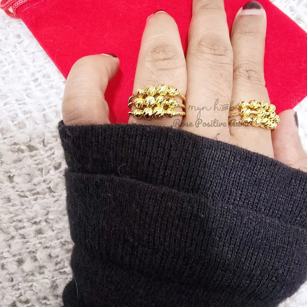 Boba ring movable bangkok gold. engraved / chop inside